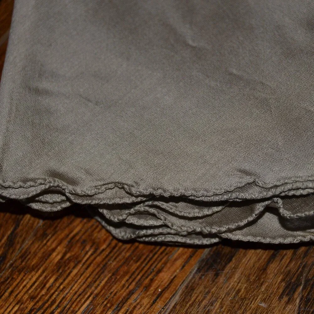 4 KIM SEYBERT LIVING LINENS BIAS TAUPE KHAKI BROWN COTTON SILK 21